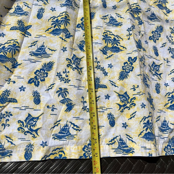 Columbia PFG Hawaiian Fishing Shirt Mens Size XL Short Sleeve Vented Yellow - Picture 9 of 9